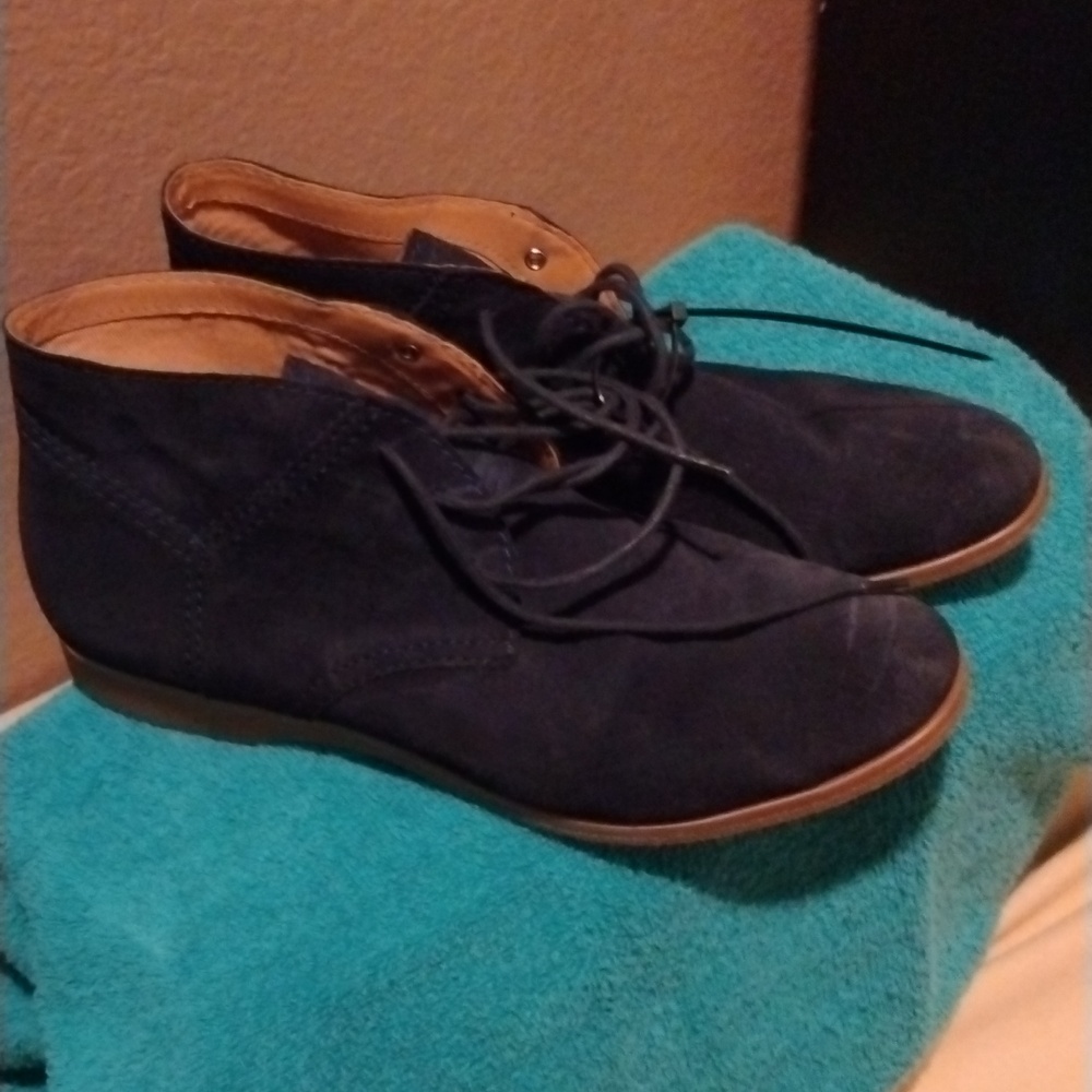 Blue Suede with Brown